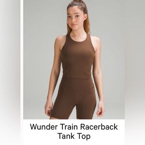 lululemon athletica Java Wunder Train Racerback Tank Top sz 6